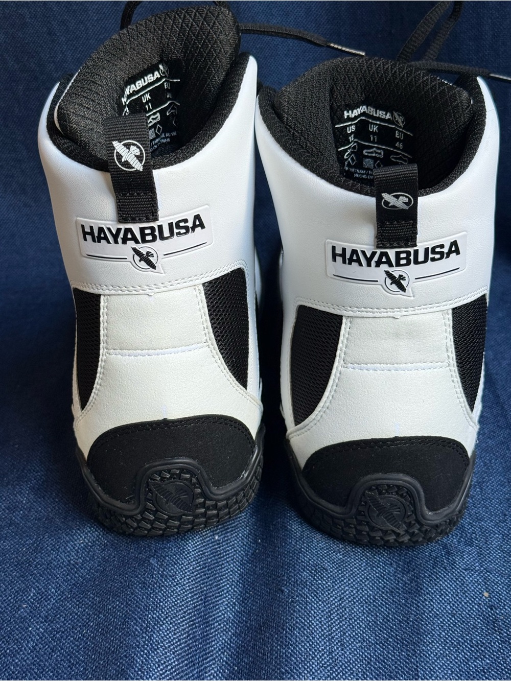 Size 12 - Hayabusa Pro Boxing Shoes White Black Mid High Top Mens NWOT